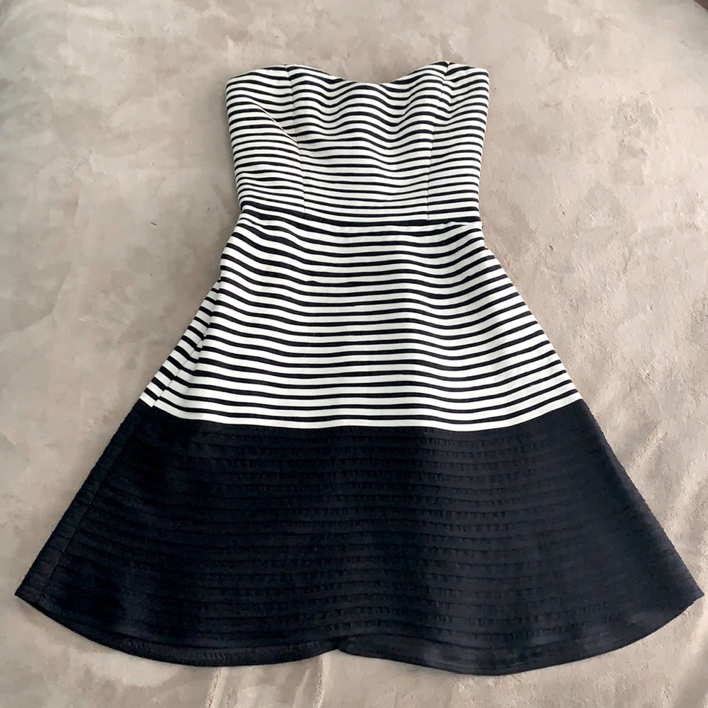 Parker Strapless Striped Mini Dress